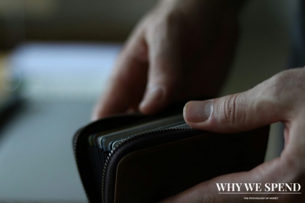 Empty wallet symbolising spending freeze and financial anxiety