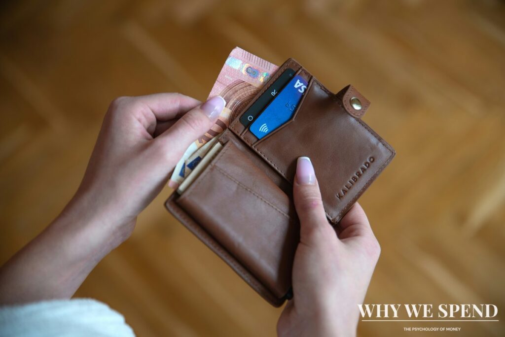 Credit card and wallet representing validation-seeking spending behaviour