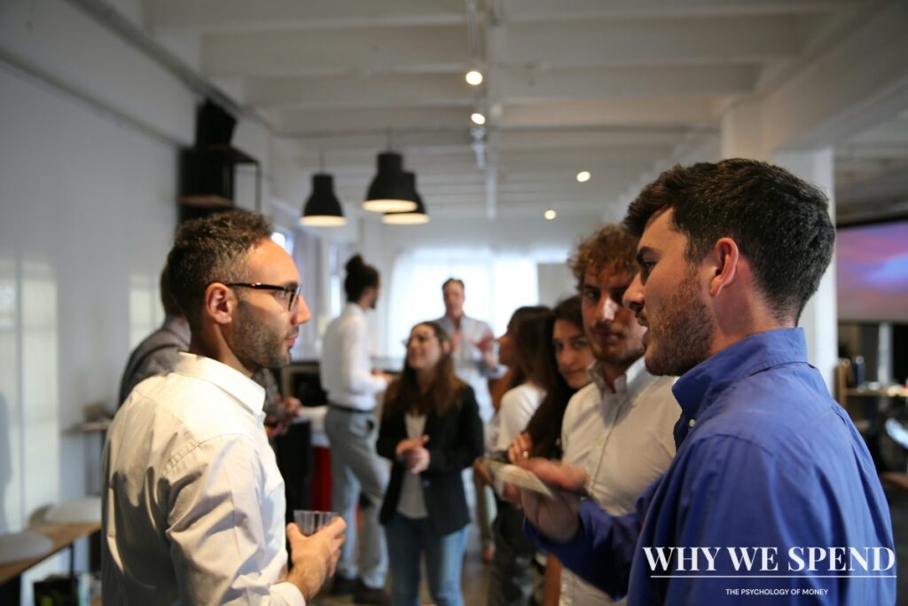Diverse group of professionals collaborating and building community connections