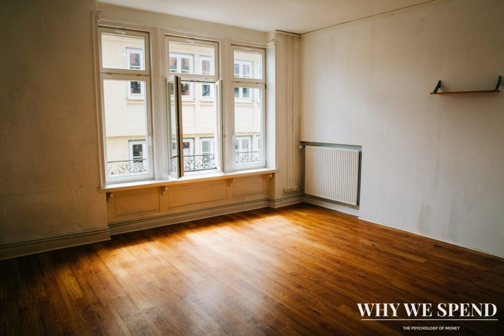 Empty, unused apartment interior representing maintained backup residence
